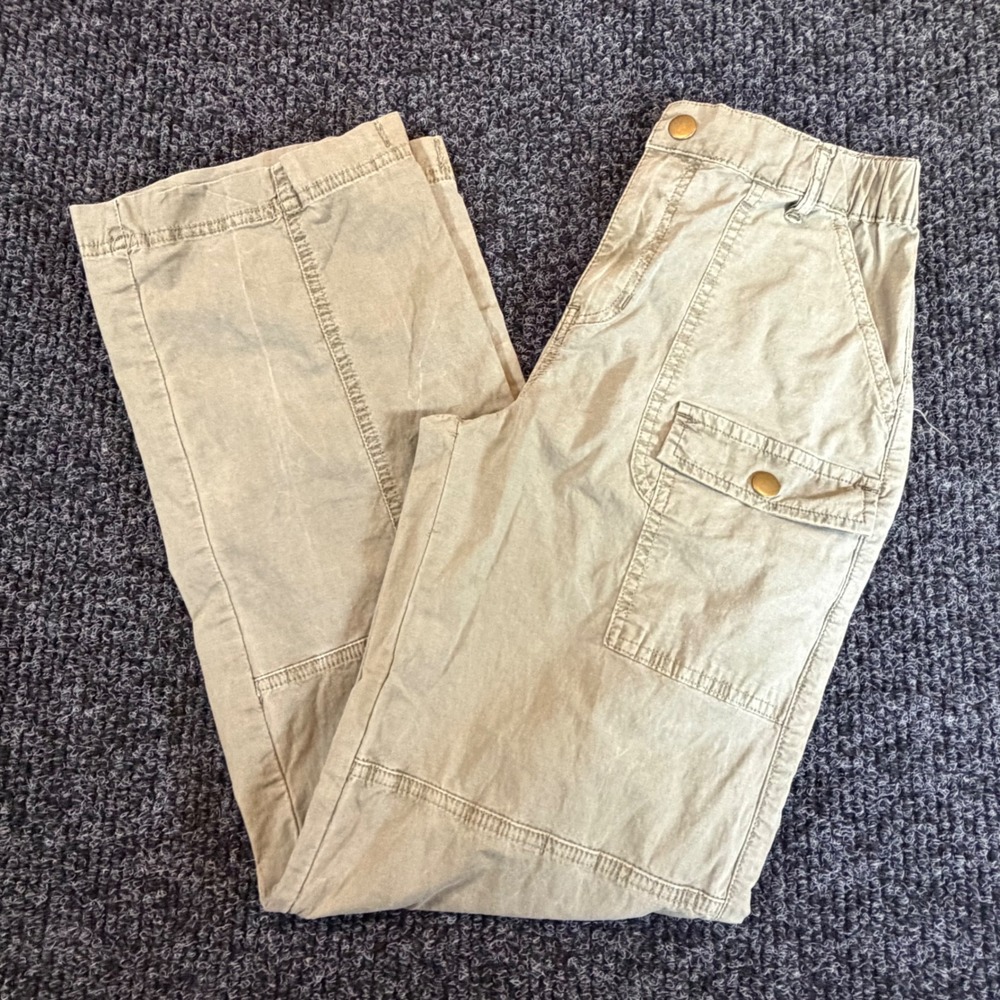 Altar'd State Womens Olive Green Khaki Cargo Utility Pants Straight Leg Size 26 - Picture 1 of 9